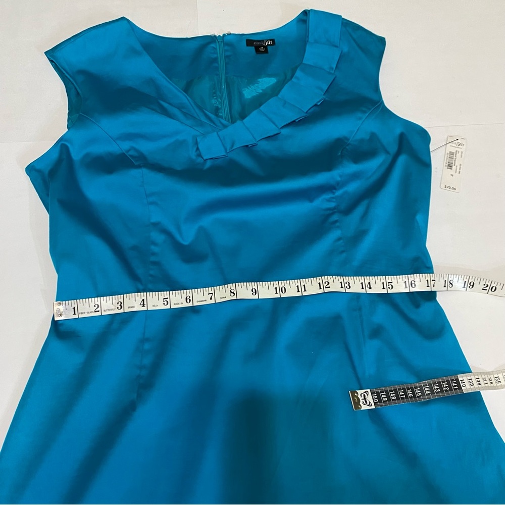 East 5th Vibrant Blue Dress with Ruffle Detail - Picture 10 of 14